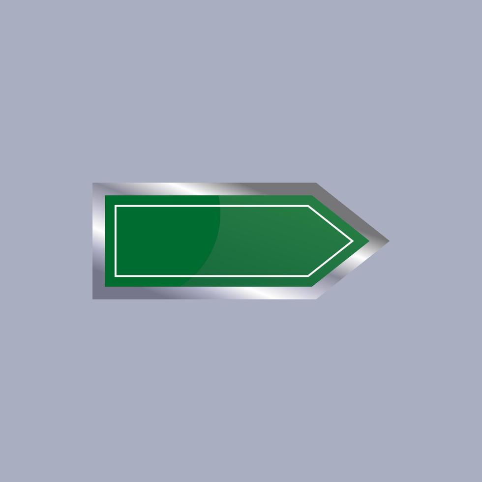 Blank green traffic road sign vector