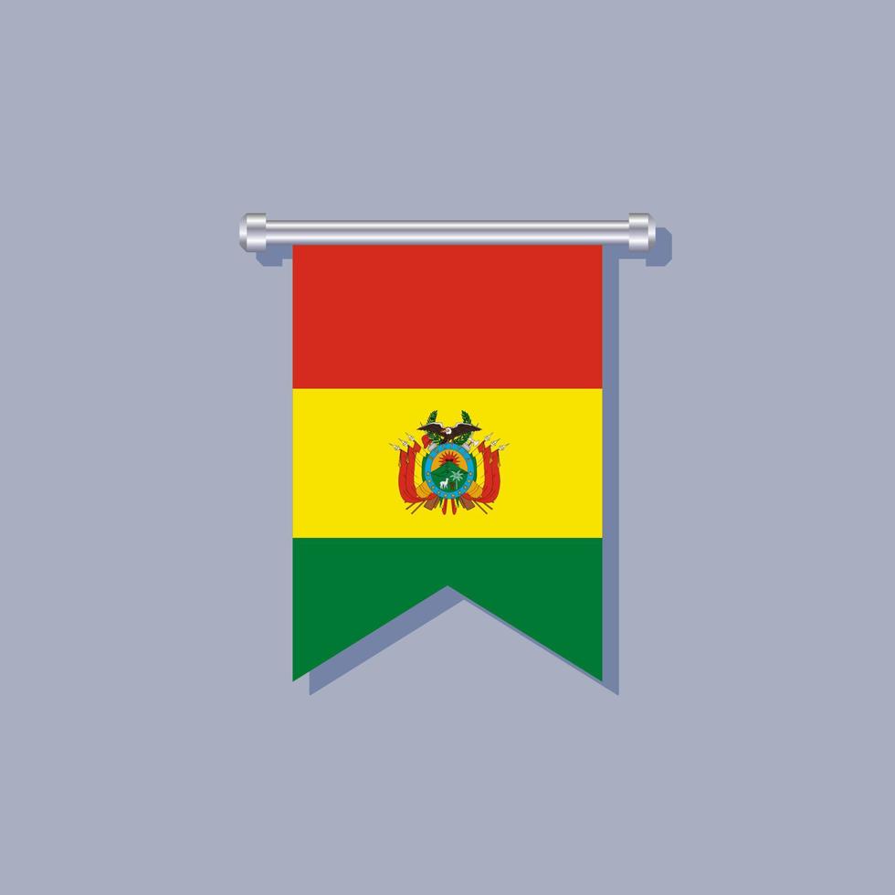 Illustration of Bolivia flag Template vector