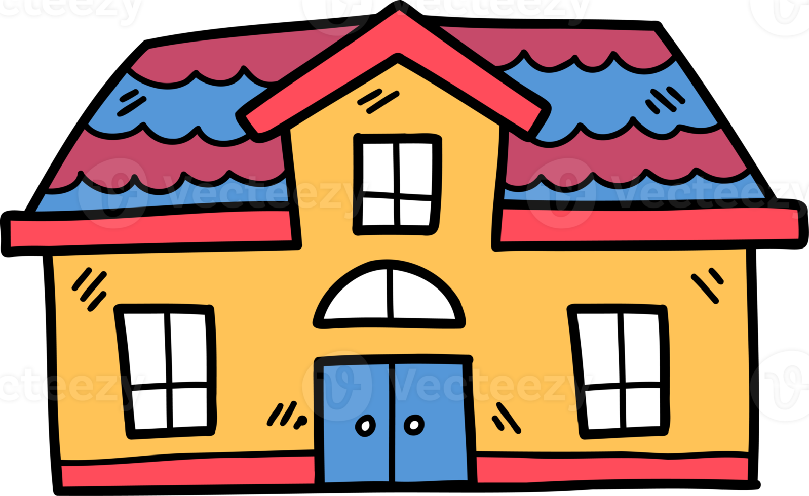 hand drawn cute school illustration on transparent background png