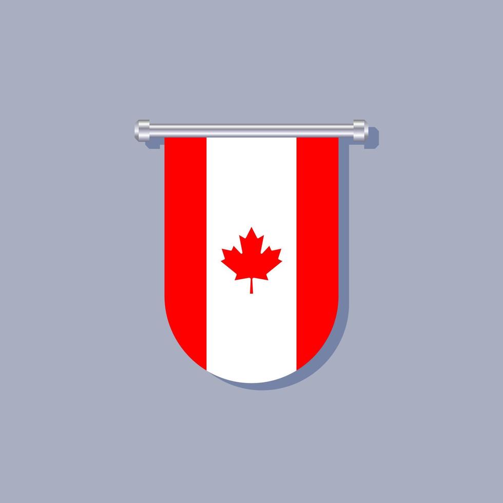 ilustración de la plantilla de la bandera de canadá vector