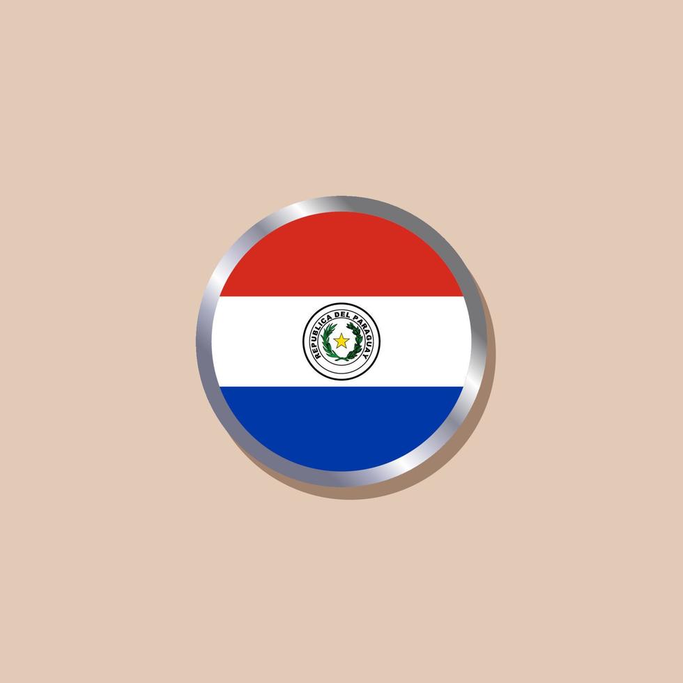 Illustration of Paraguay flag Template vector