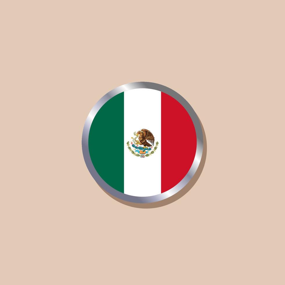 Illustration of Mexico flag Template vector