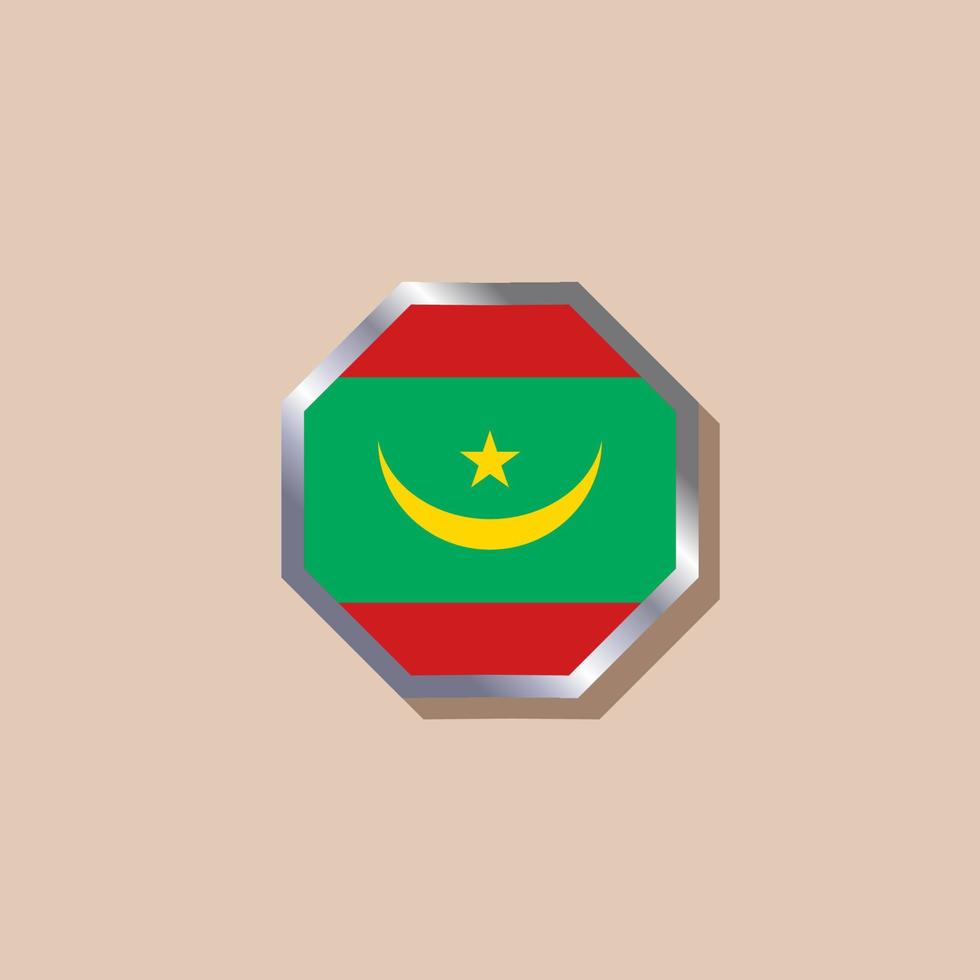 Illustration of Mauritania flag Template vector