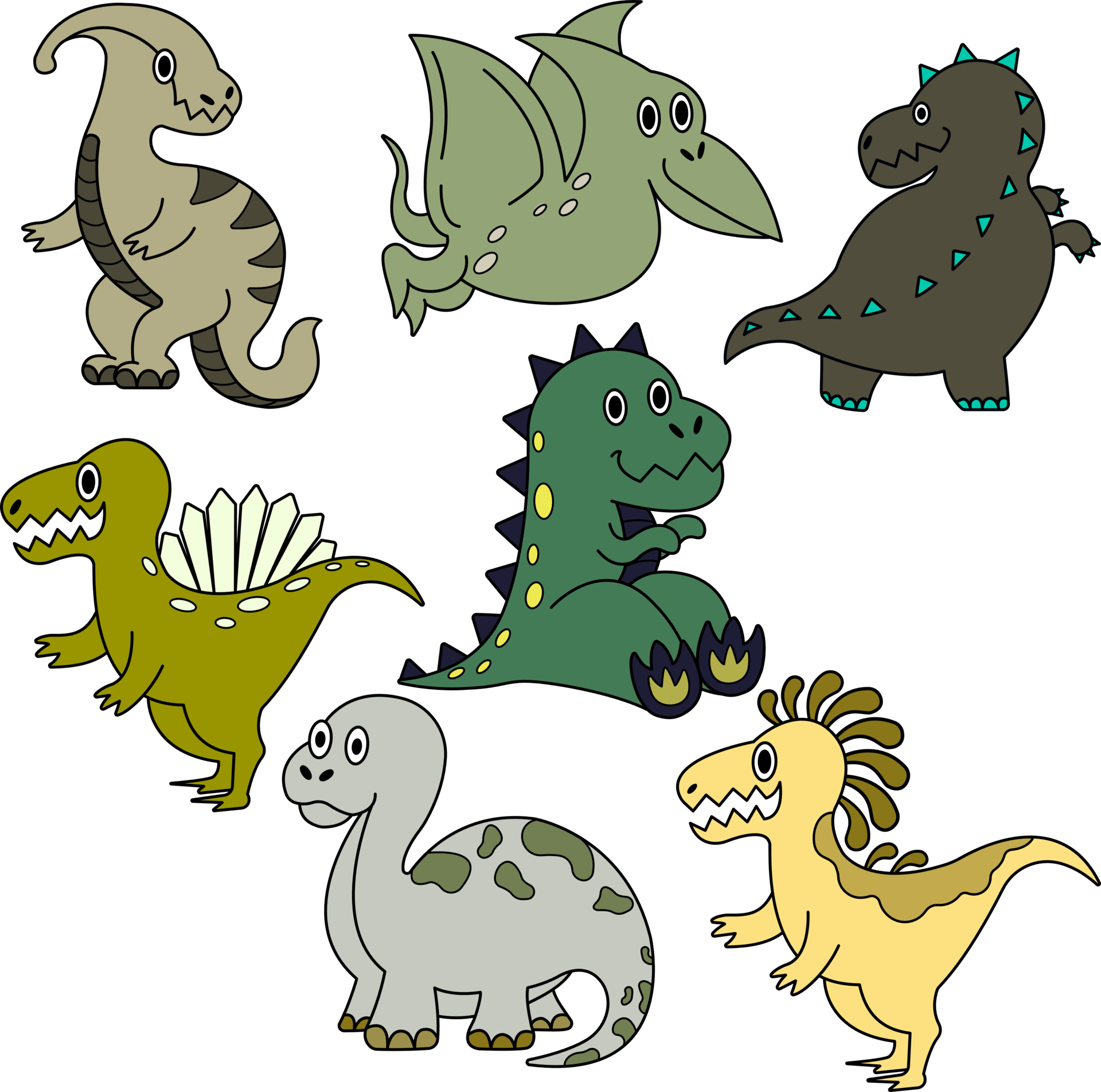 Desenho De Dinossauros E Criaturas Pré Históricas Uma Coleção Ilustrações  Vetoriais Estilo Animado Doodle PNG , Desenho De Carro, Desenho De Desenho  Animado, Desenho De Dinossauro PNG Imagem para download gratuito