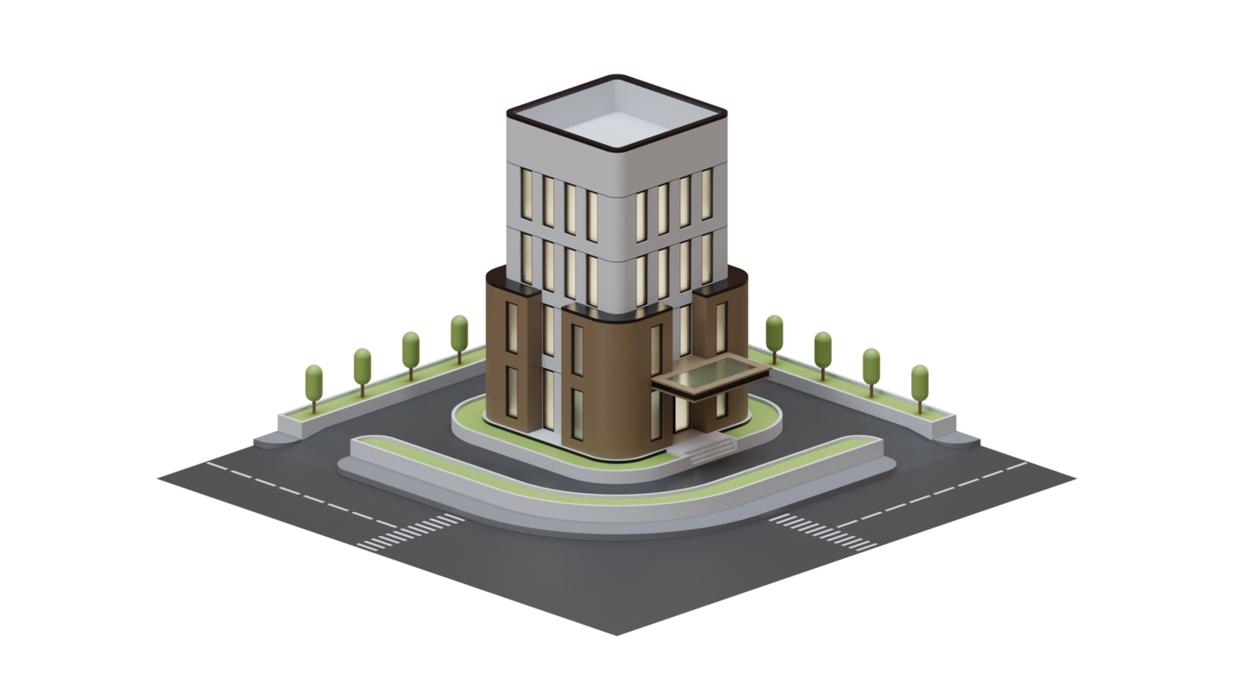 Architectural Buidling 3d Design Element png