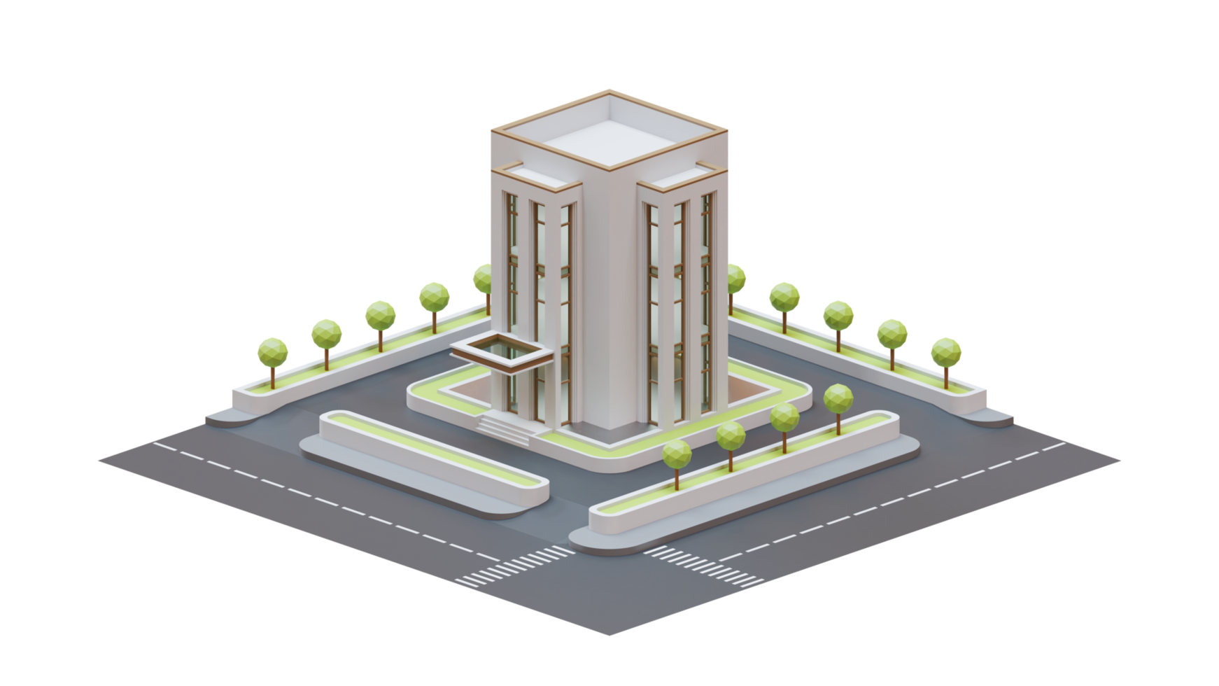 Architectural Buidling 3d Design Element png