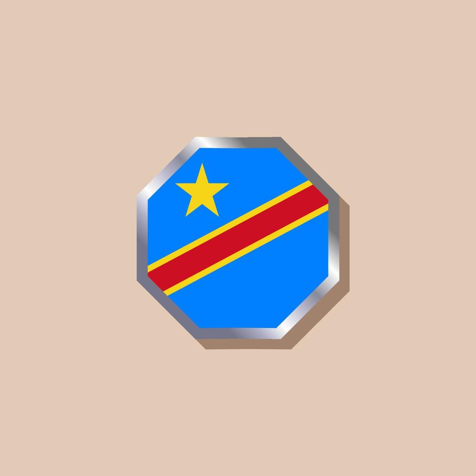 bandera de la república democrática del congo vector