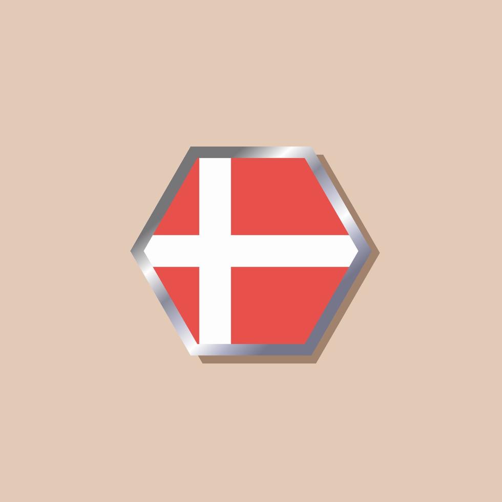 Illustration of Denmark flag Template vector