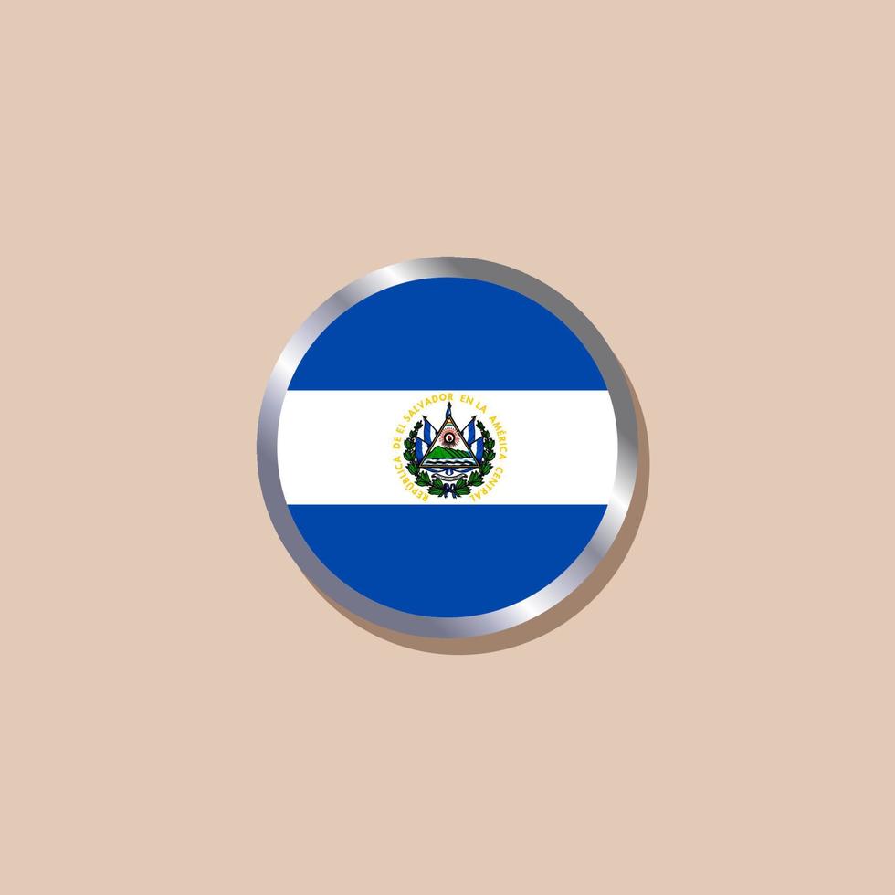 ilustración de la plantilla de la bandera de el salvador vector