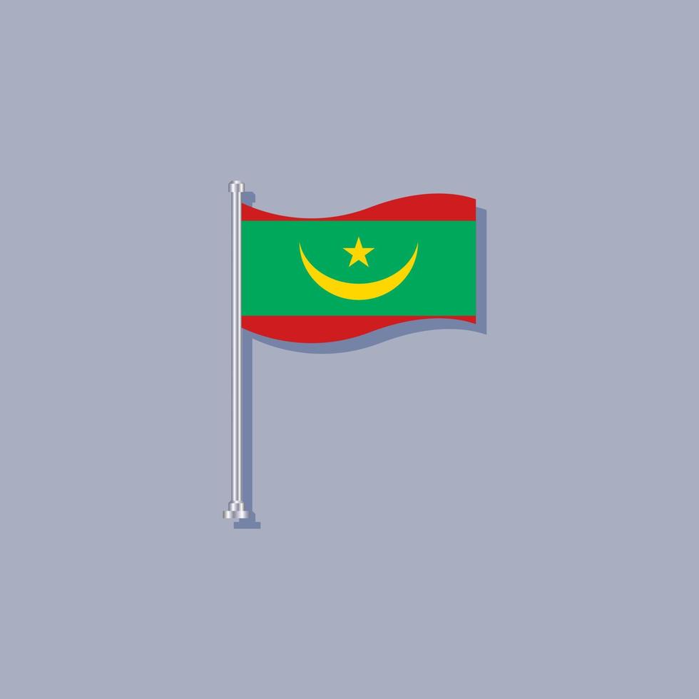 Illustration of Mauritania flag Template vector