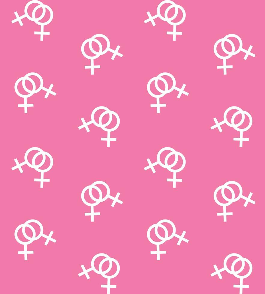 Seamless pattern of lesbian signs vector