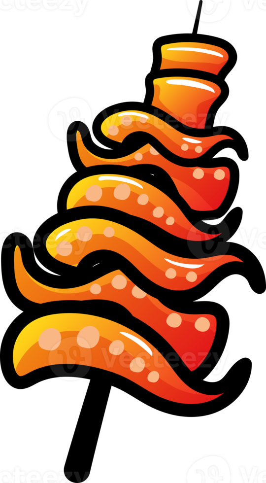 grill squid png