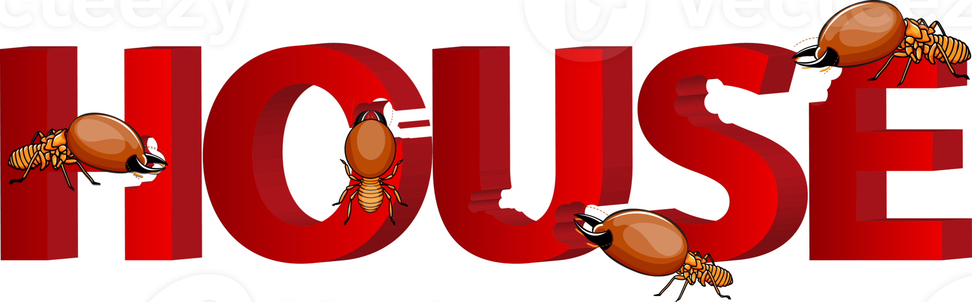 Cute cartoon termite png