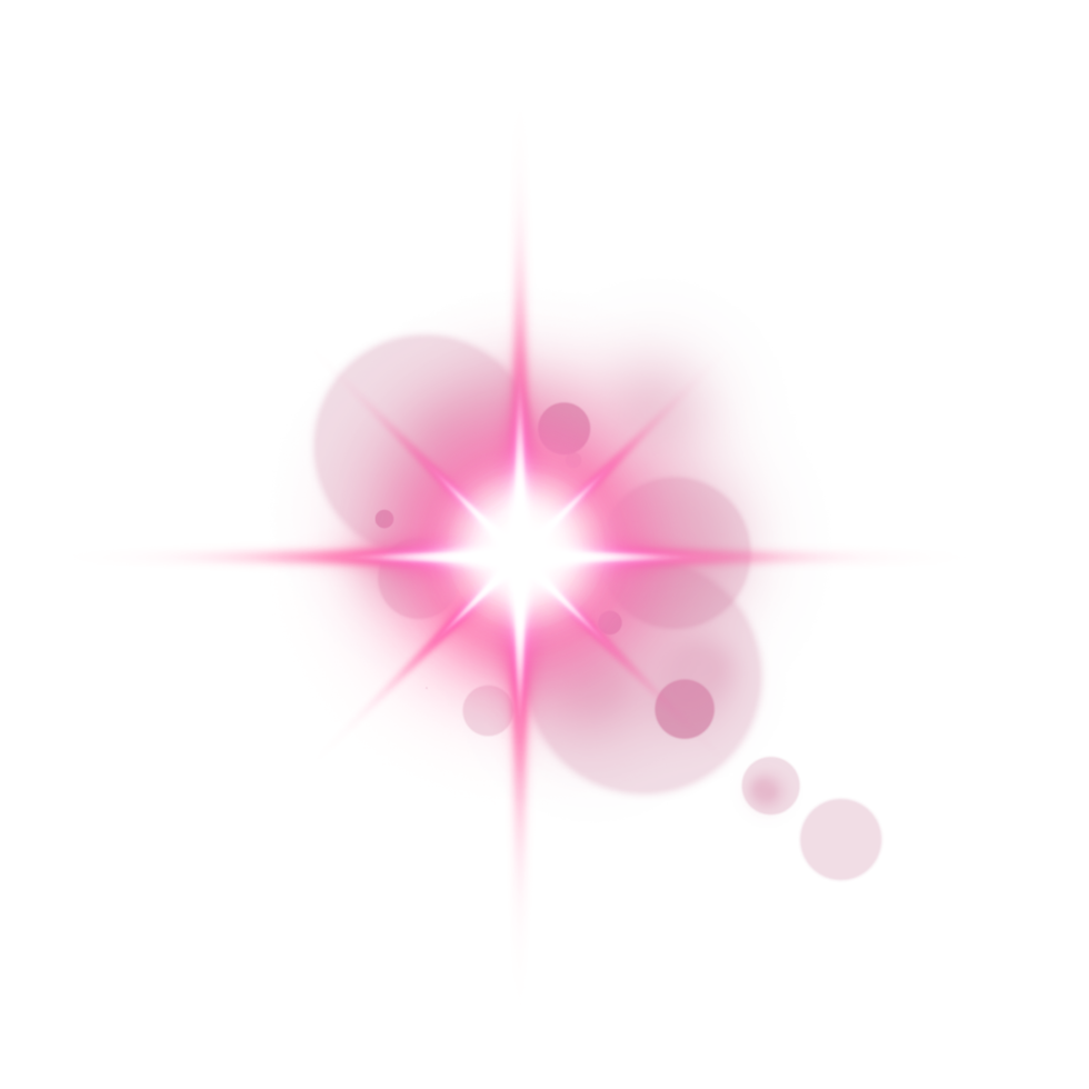 Realistic digital lens flare light effect png