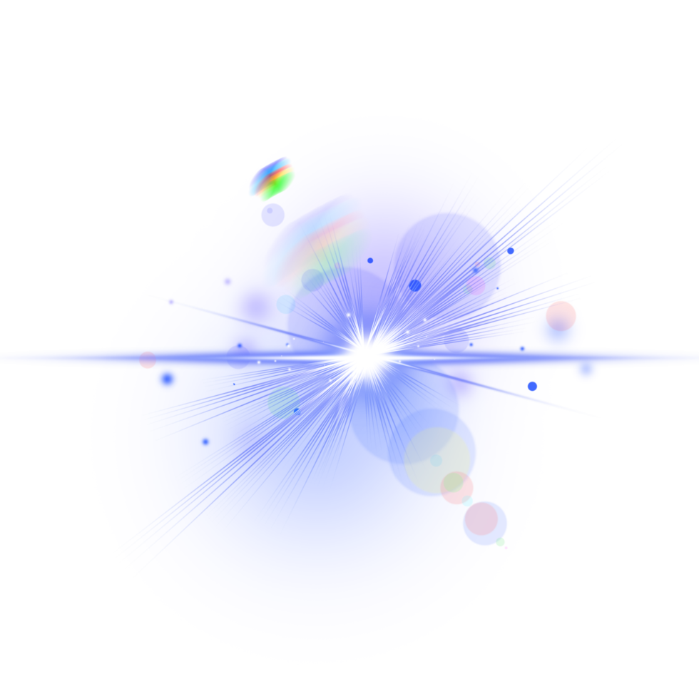 effet de lumière parasite numérique réaliste png