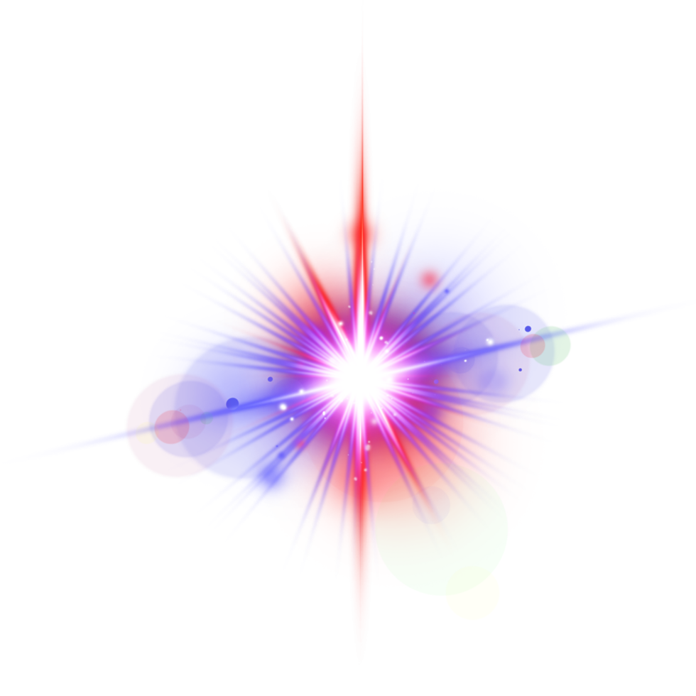 effet de lumière parasite numérique réaliste png