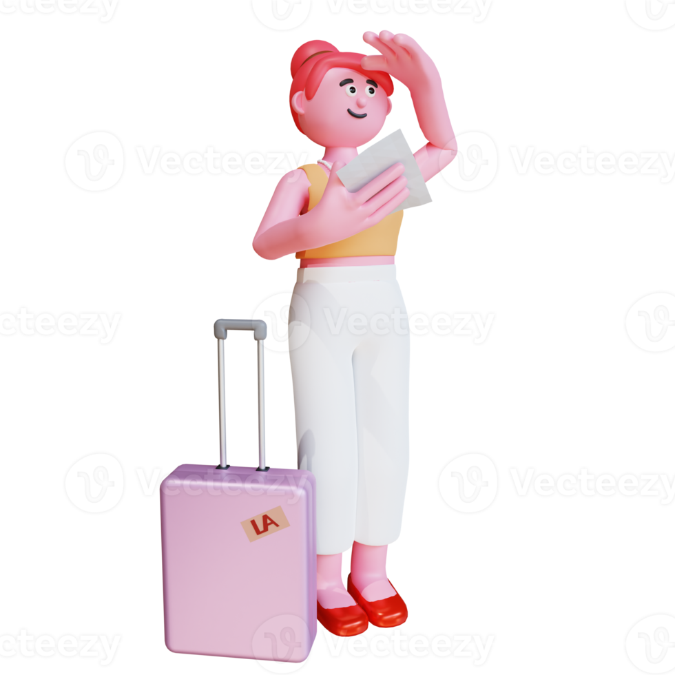 person with a suitcase png