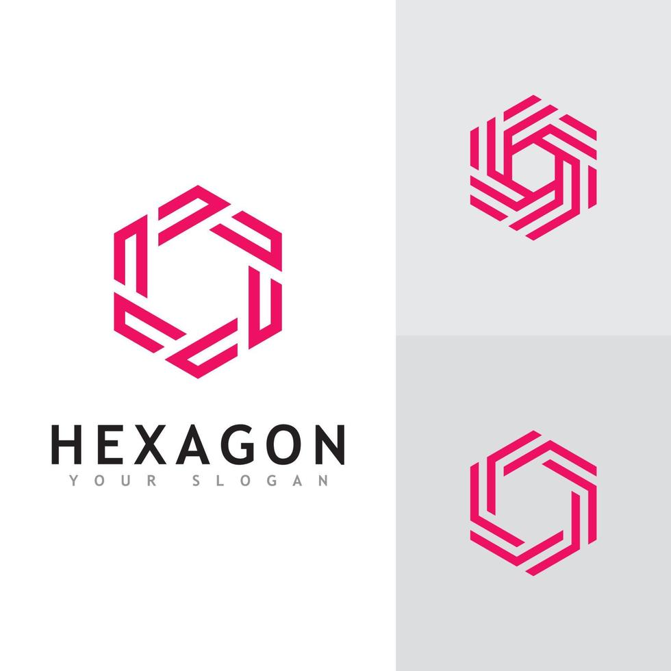 diseño de vector de logotipo de hexágono creativo