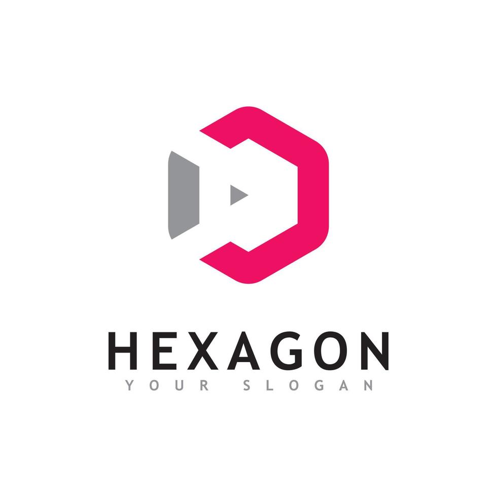 diseño de vector de logotipo de hexágono creativo