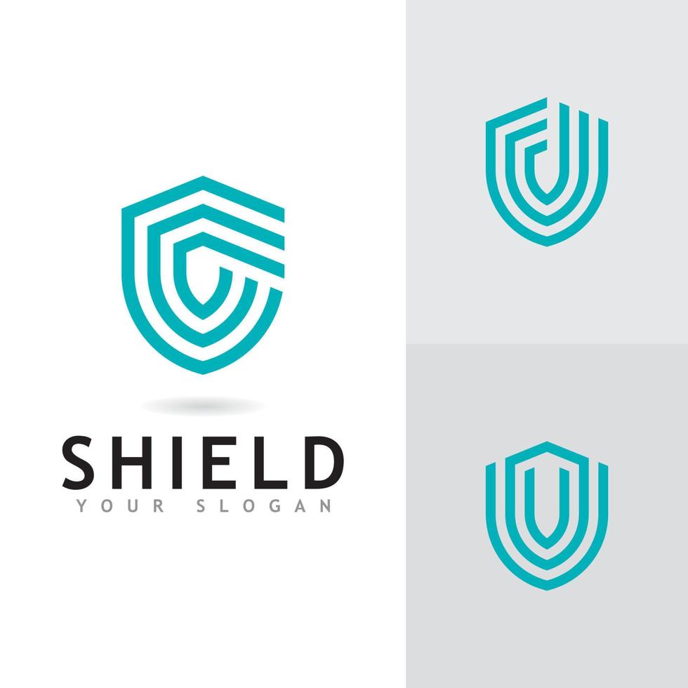 Shield logo icon design template vector