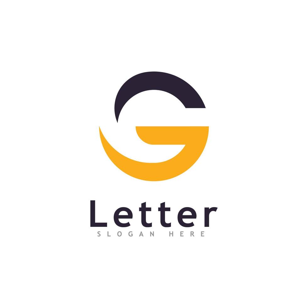 plantilla de vector de logotipo g diseño de logotipo de iniciales de letra g creativa