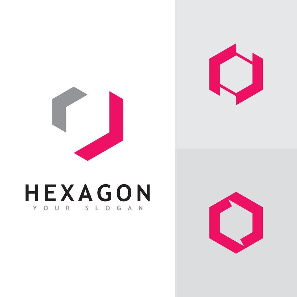 diseño de vector de logotipo de hexágono creativo