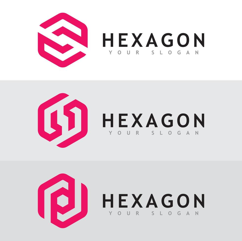 diseño de vector de logotipo de hexágono creativo