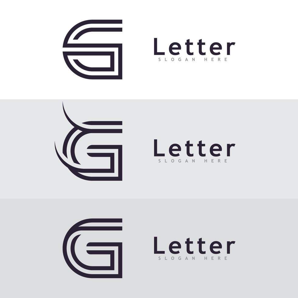 plantilla de vector de logotipo g diseño de logotipo de iniciales de letra g creativa
