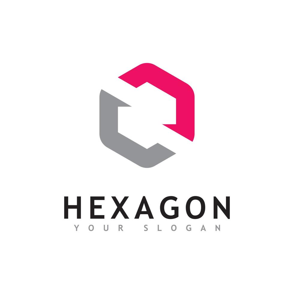 diseño de vector de logotipo de hexágono creativo