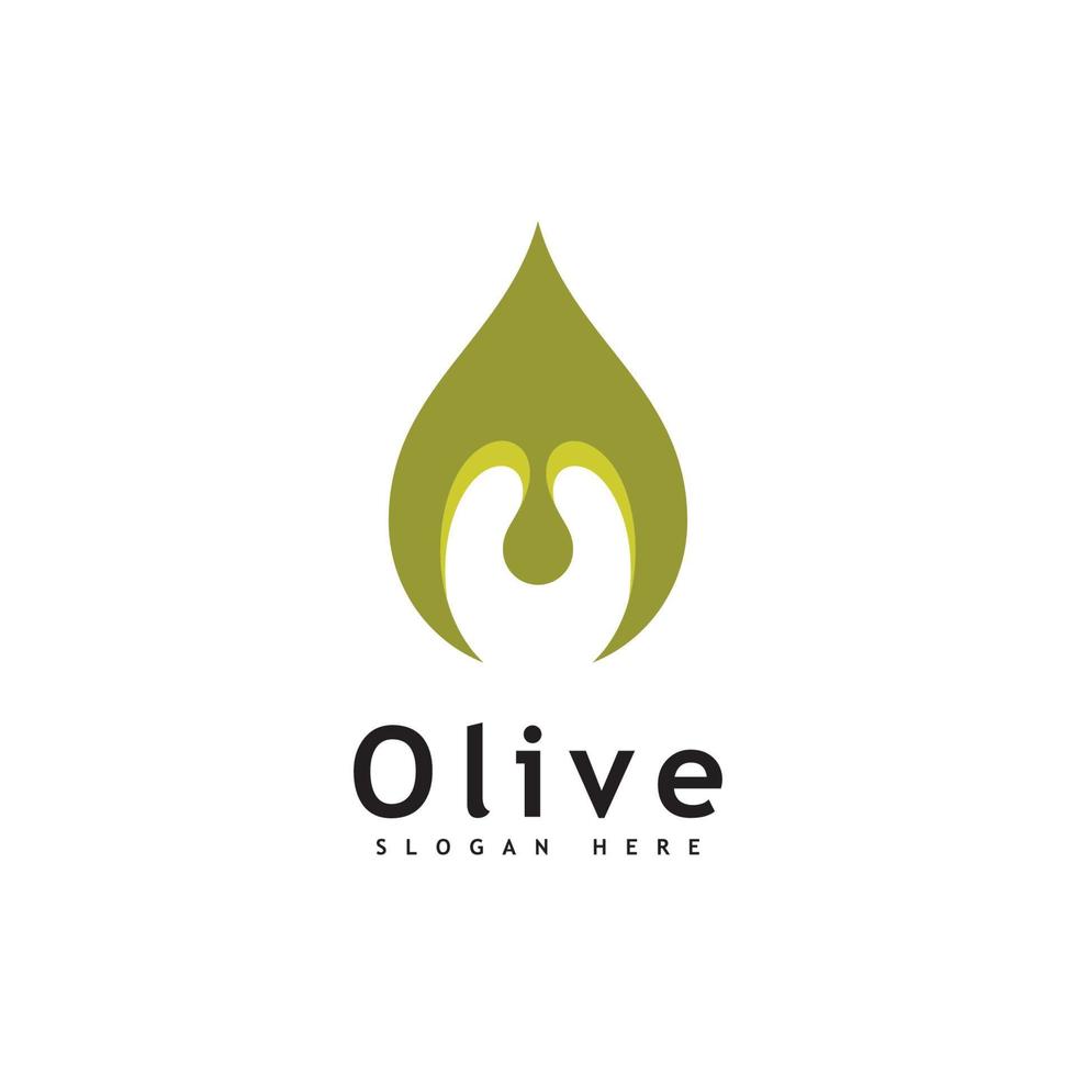 plantilla de vector de diseño de logotipo de aceite de oliva