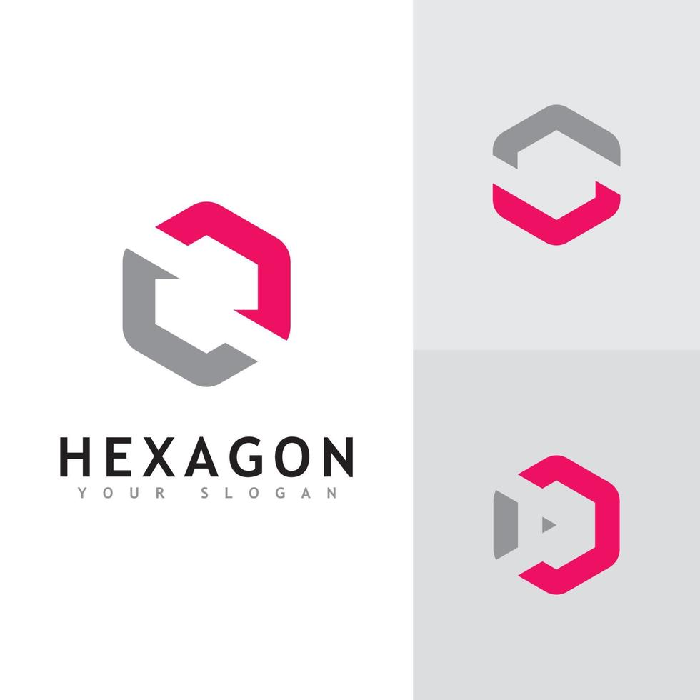 diseño de vector de logotipo de hexágono creativo