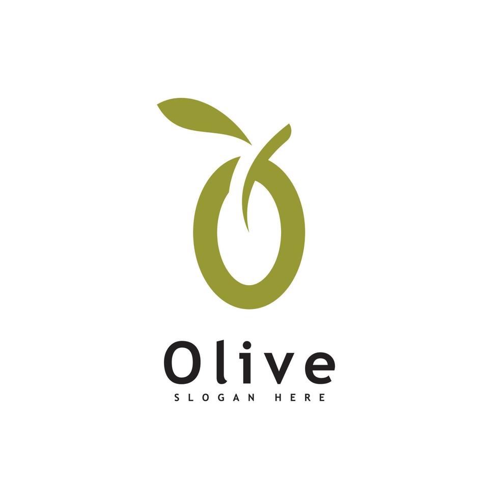 plantilla de vector de diseño de logotipo de aceite de oliva