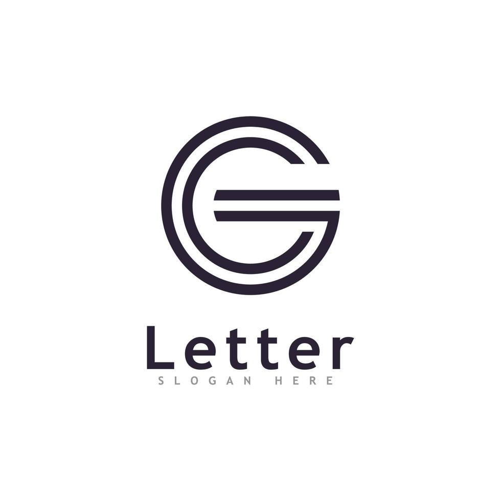 plantilla de vector de logotipo g diseño de logotipo de iniciales de letra g creativa