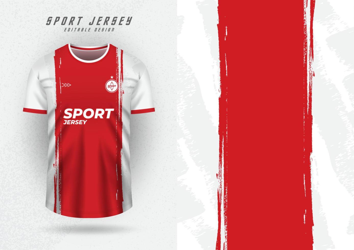 Sports jersey, jersey, running shirt, white and red center stripe