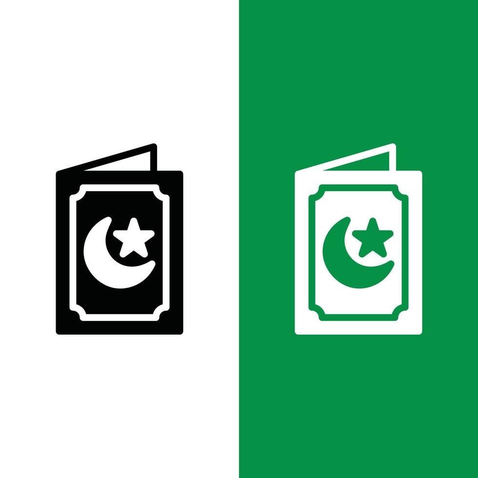 ramadan invitación tarjeta vector icono logo en estilo glifo