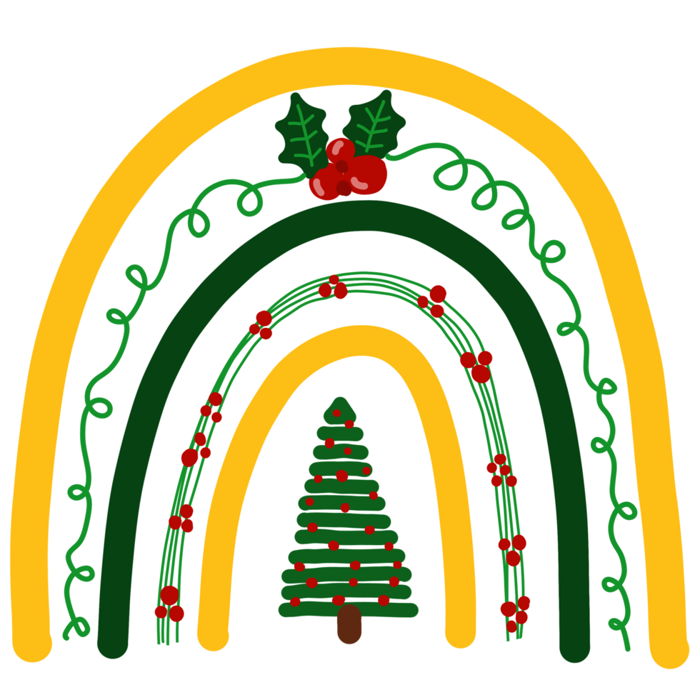 Cute Christmas Rainbow png