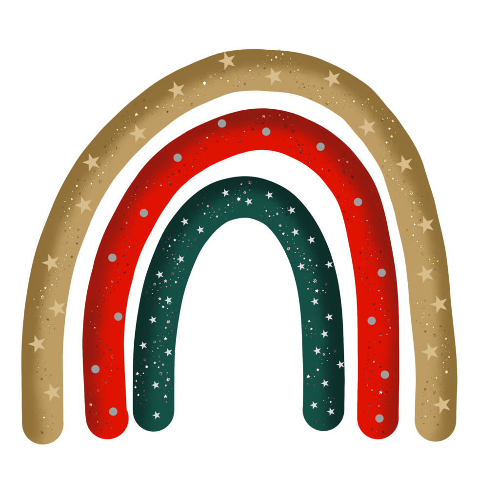 Cute Christmas Rainbow png