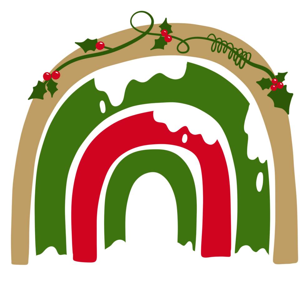 Cute Christmas Rainbow png