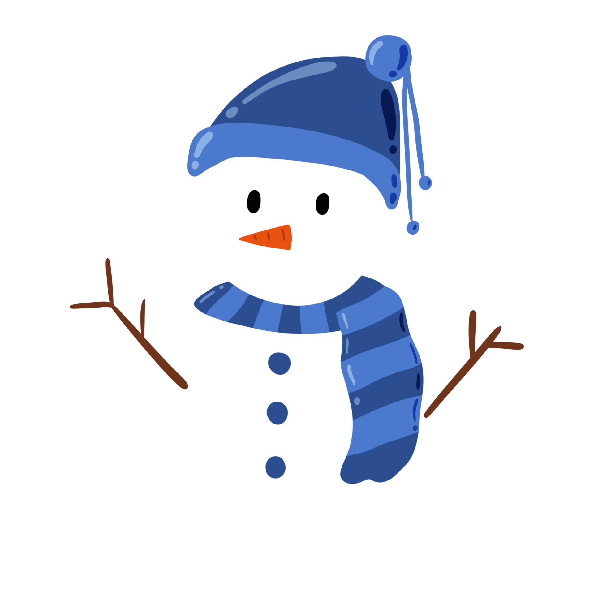 Merry Christmas Snowman 11025408 PNG