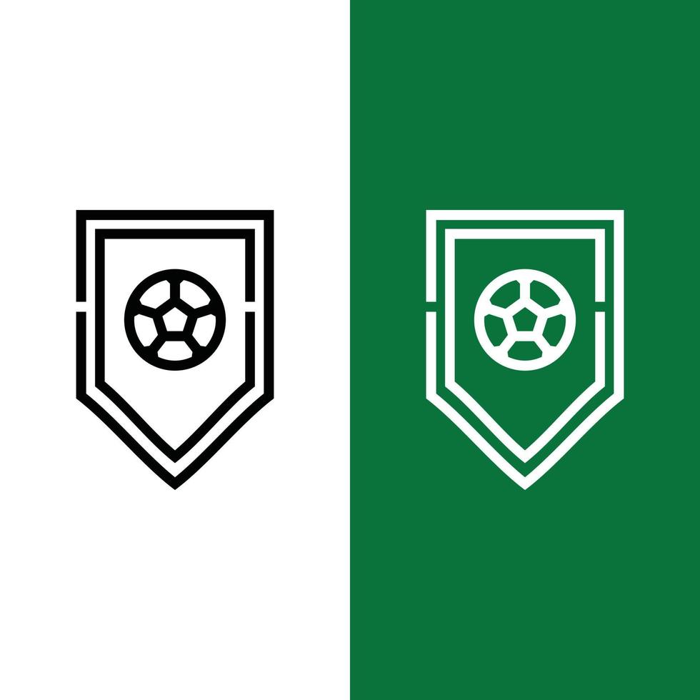 Football or Soccer Team Badge Icon in Outline Style vector