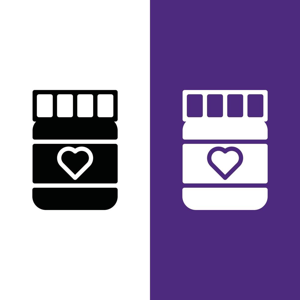 Vitamin Medicine Vector Icon Logo in Glyph Style