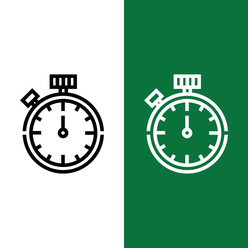 logotipo de icono de cronómetro de fútbol o fútbol en estilo de línea vector
