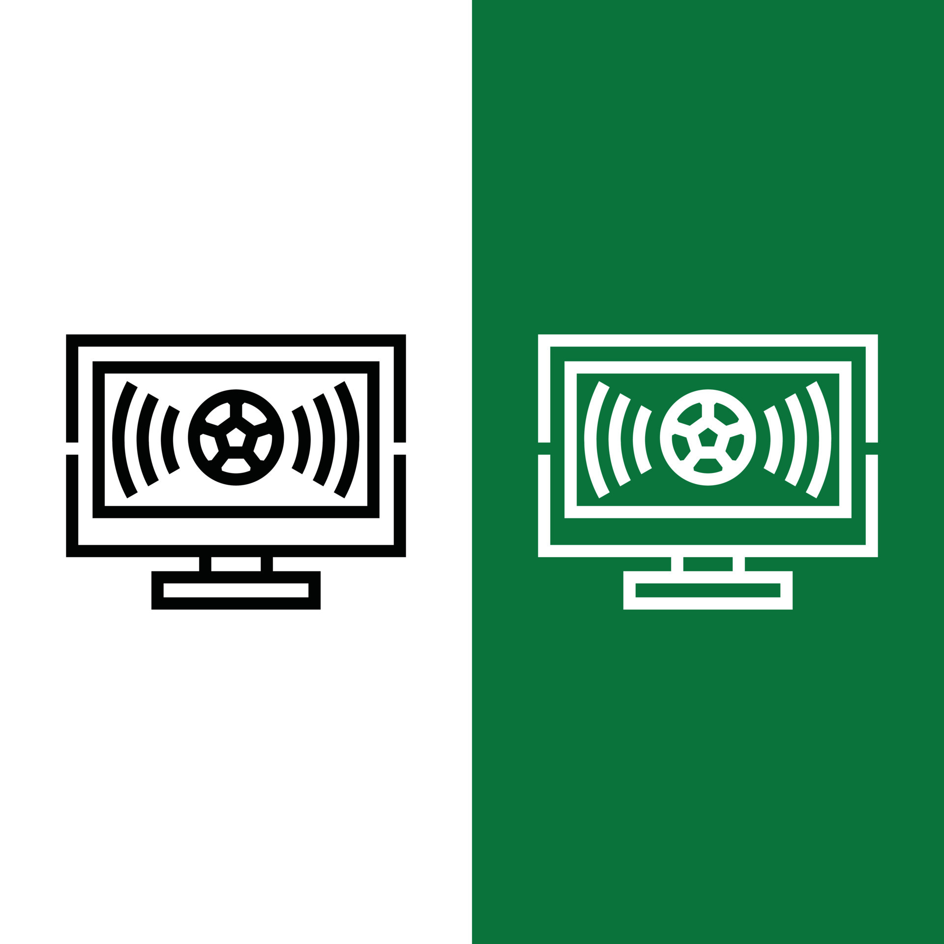 Football or Soccer Live Streaming icon in Outline Style 11025475 Vector Art at Vecteezy