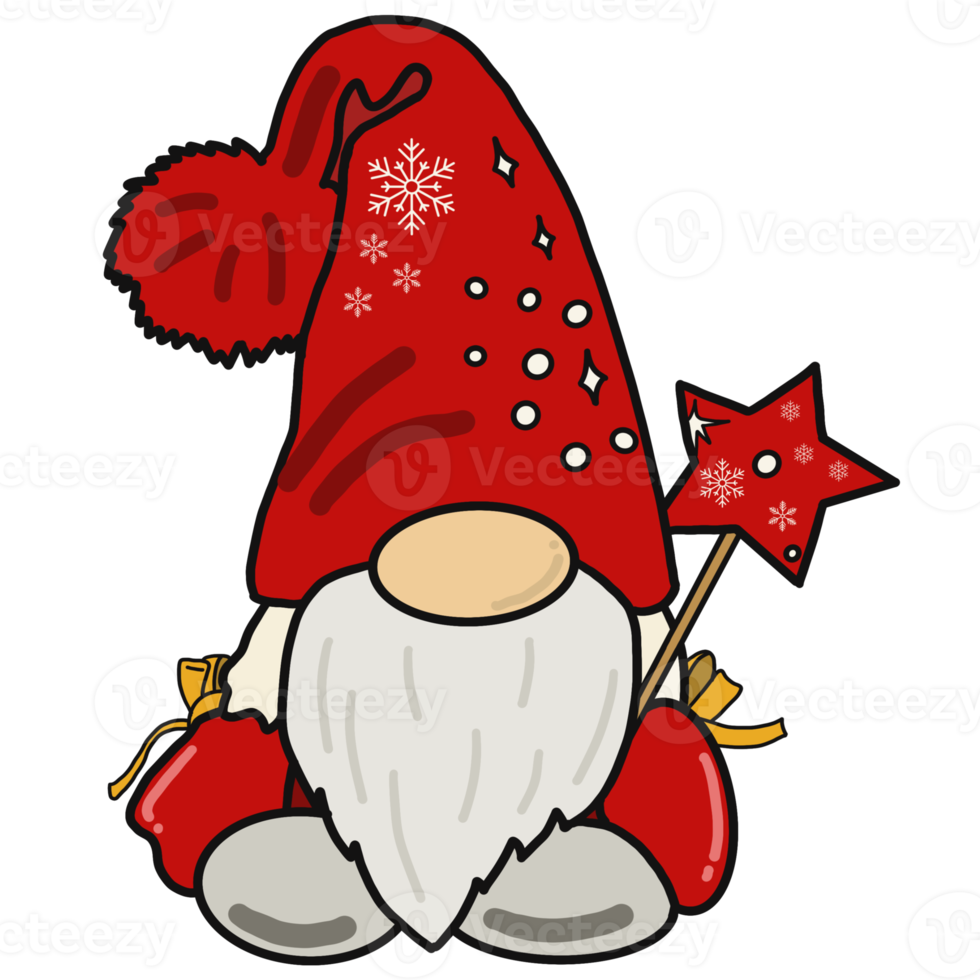 vrolijke kerst kabouter png