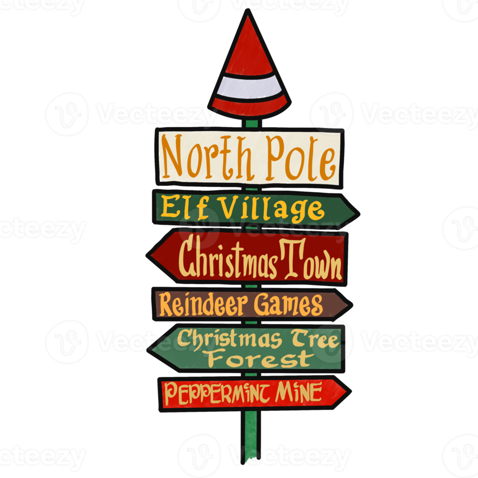 Christmas North Pole Sign png