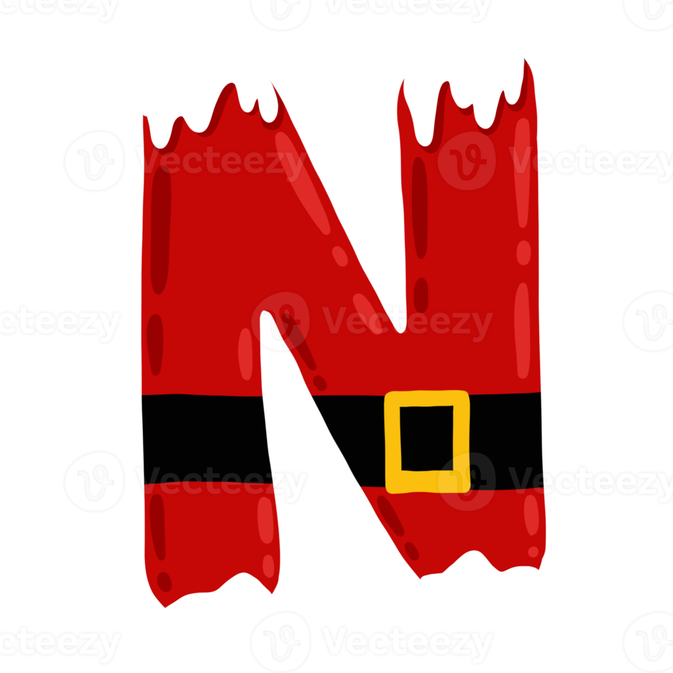 conjunto de alfabeto de feliz navidad png