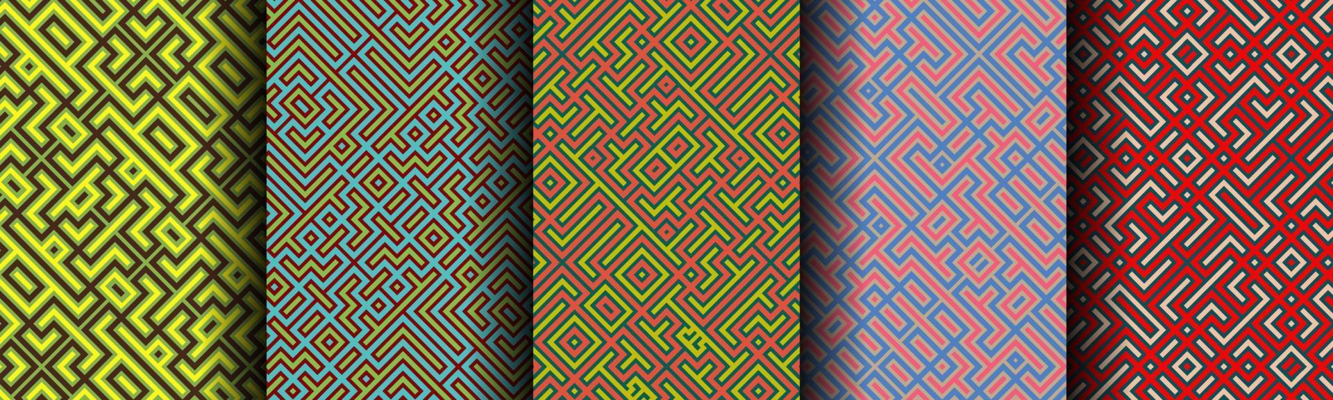 conjunto paquete moderno línea abstracta patrón geométrico vector