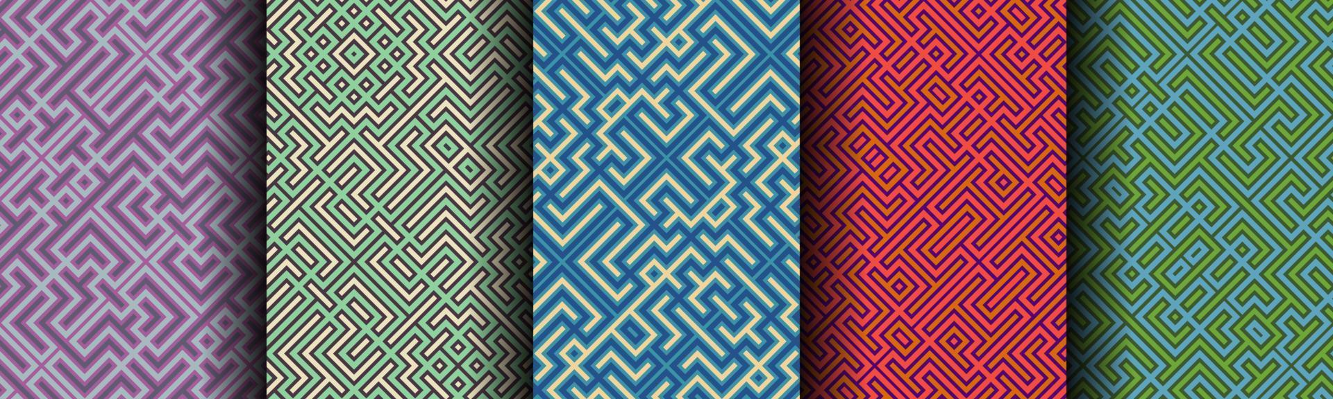 modern geometric abstract line pattern bundle set vector