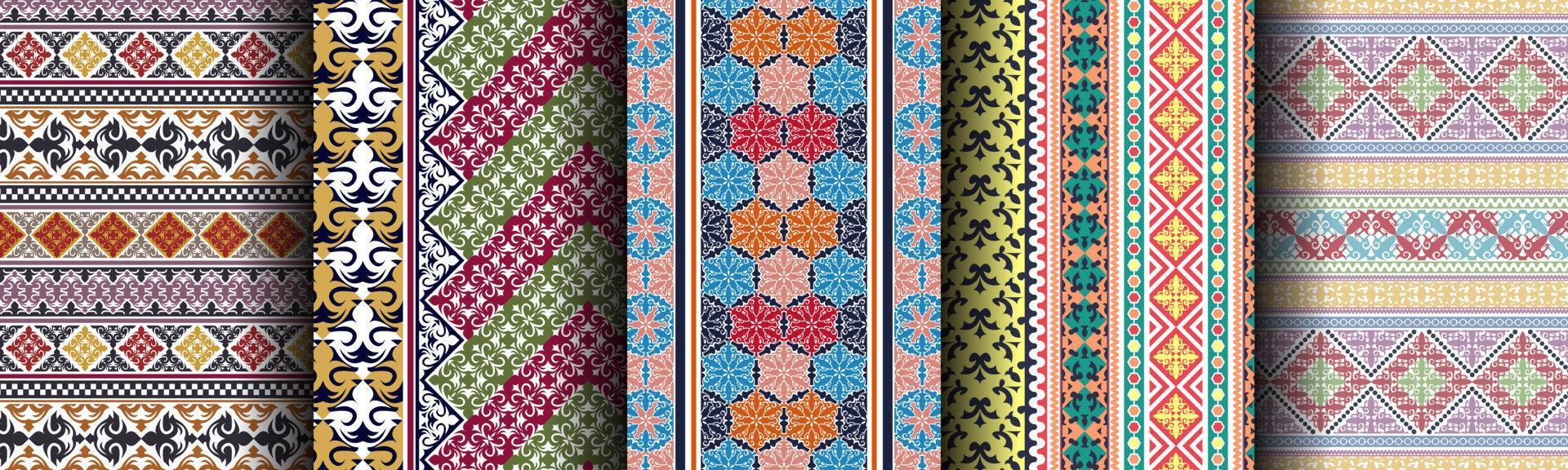 traditional ethnic abstract pattern bundle set vector