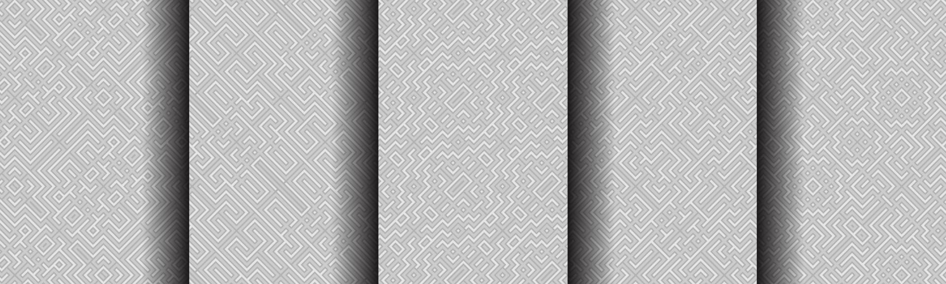 set bundle modern abstract line geometric pattern vector